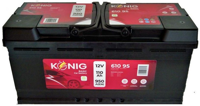 Aku 12V/110Ah KONIG 61095 950A