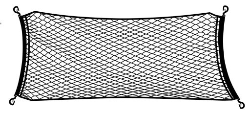 Installing black nylon fastening net