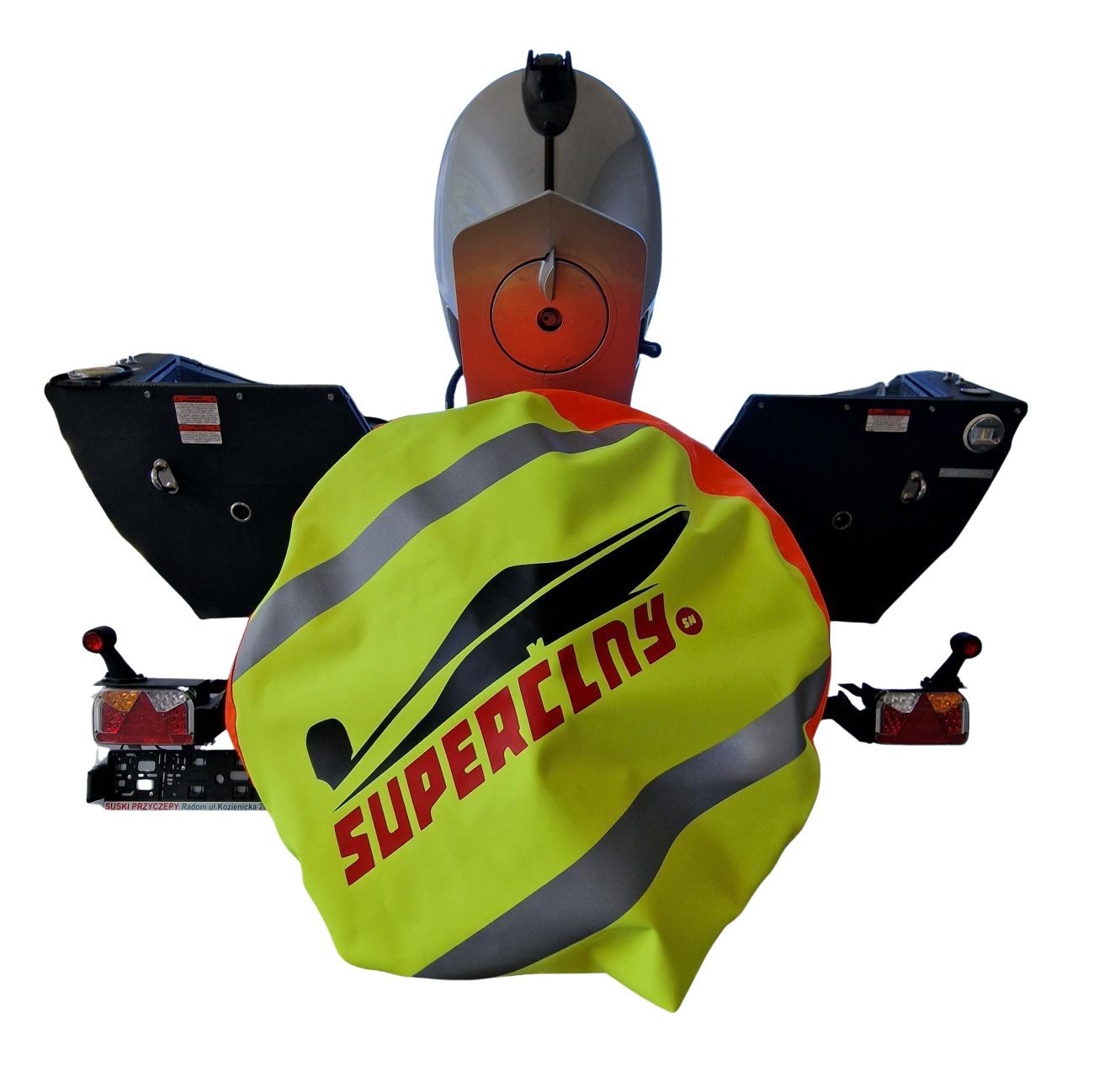 Reflexný kryt/ návlek na vrtulu, priemer 28cm /10-60HP/, logo SUPER ČLNY