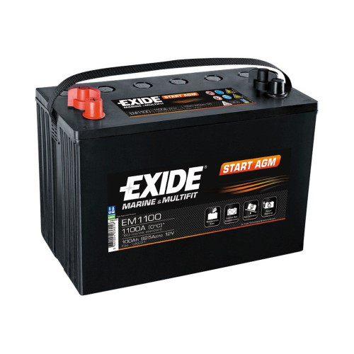 Horgász csónak Akumulátor 100 Ah/12V Exide Start AGM