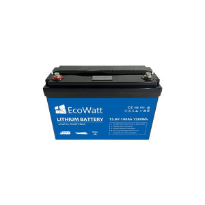 Fotogaléria Lithium batéria ECOWatt ULTIMATRON LiFePO4 Smart BMS 12,8V 100Ah 12 kg